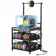 YOHKOH 3D Printer Stand with Filament Storage, Heavy Duty Printer Table with Spool Holder for PLA ABS PETG