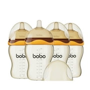 YOHKOH Newborn Baby Bottles Set - Wide Neck Baby Bottles,M Nipple,Orange, 9.4oz/280ml,4pk