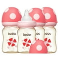 thumbnail image 1 of YOHKOH PPSU Baby Bottles Red,Mushroom Cap,Wide-neck,Slow Flow for Newborn,5.4 ounce,4 count, 1 of 10