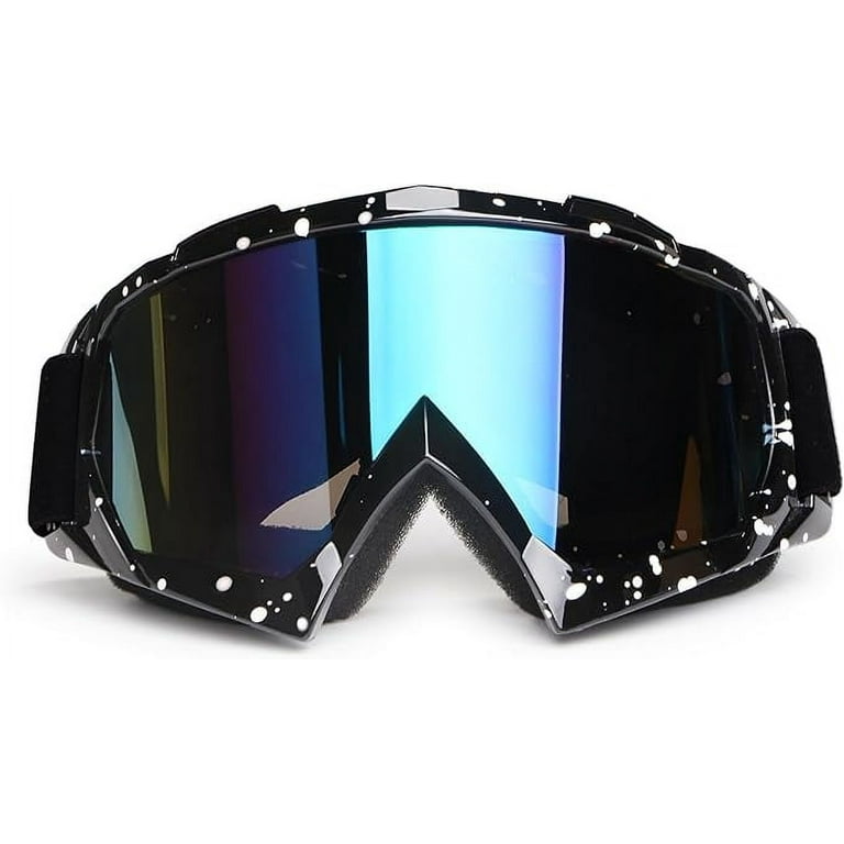YOHOG Motorcycle Goggles Dirt Bike Goggles Motocross Goggles ATV Goggles Anti UV Dustproof Bendable Riding Goggles Eye Protection Goggles Anti Fog