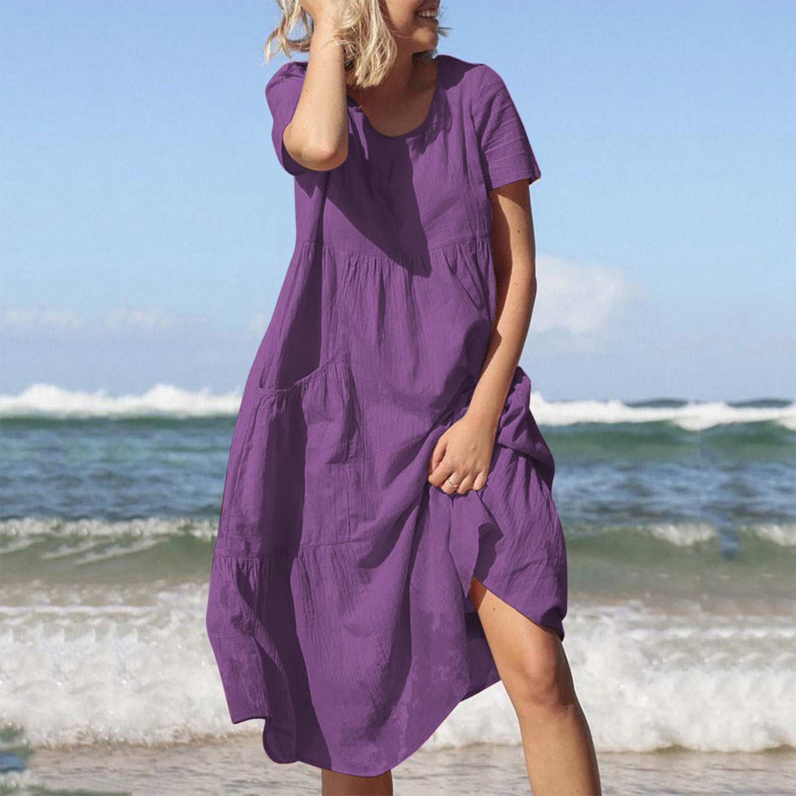 Polyester dresses summer hot sale