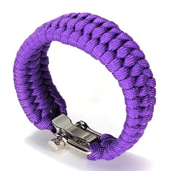 YOHOME Survival Rope Paracord Bracelet Outdoor Camping Hiking Steel Shackle Buckle