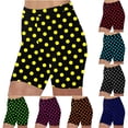 thumbnail image 1 of YOIAVAIOY Beach Shorts for Women Summer Polka Dot Print Shorts Knee Length Bermuda Shorts High Waist Comfy Legging 2026 Blue M, 1 of 6