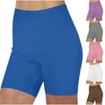 thumbnail image 1 of YOIAVAIOY Biker Shorts Women with Pockets Tummy Control Workout Yoga Shorts High Waisted Plus Size Athletic Shorts Gym Leggings Pink S, 1 of 6