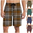 thumbnail image 1 of YOIAVAIOY Check Plaid Print Mens Swim Trunks Quick Dry Board Shorts,Breathable Hawaii Beach Shorts Swimwear Bathing Suits Red XXL, 1 of 7