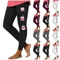 thumbnail image 1 of YOIAVAIOY Christmas Pajama Pants Women Santa Claus Print Elastic Waist Soft Comfy Pj Pants Ankle Length Christmas Day Leggings Gray XL, 1 of 5