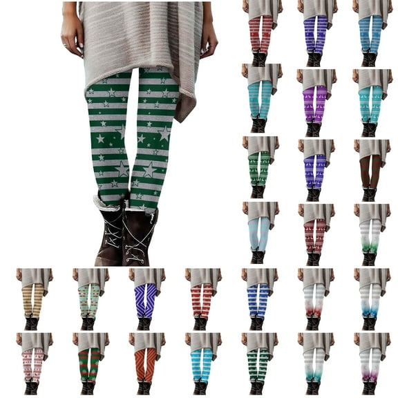 YOIAVAIOY Christmas Pajama Pants Women Santa Claus Print Elastic Waist Soft Comfy Pj Pants Ankle Length Christmas Day Leggings Pink XL