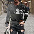 thumbnail image 1 of YOIAVAIOY Halloween Pullover for Men Ghost Witch Pumpkin Graphic Tee Shirts Lightweight Sweat Shirt Casual Holiday Tops Dark Gray XXXL, 1 of 5