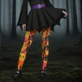 thumbnail image 1 of YOIAVAIOY Holiday Tights for Women Halloween Print Leggings High Waisted Ankle Length Yoga Pants Spooky Season Party Festival Bottoms Orange L, 1 of 9