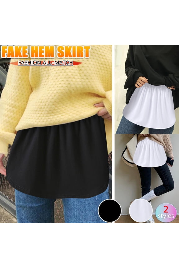Lightweight Skorts for Women Adjustable Lower Sweep Skirt Half-Length Splitting Skirt Black XXXL
