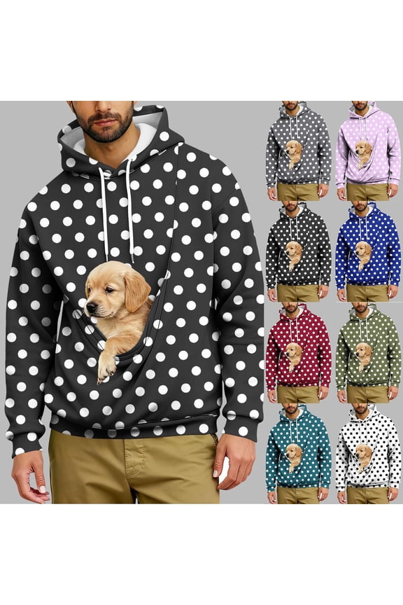 Men Pet Pouch hoodies Oversized Cat Dog Pouch Sweatshirt Couple's Animal Carriers Comfy Pullover with Pockets Wine L
