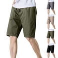 thumbnail image 1 of YOIAVAIOY Men's Casual Shorts Pull On Elastic Drawstring Short Lightweight Casual Summer Beach Shorts Gray L, 1 of 9