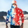 thumbnail image 1 of YOIAVAIOY Men's Sun Protection Hoodie with Mask UPF 50 Uv Long Sleeve Shirt USA Flag American Pride Sun Shirt Gym Rash Guard Multicolor XXL, 1 of 5