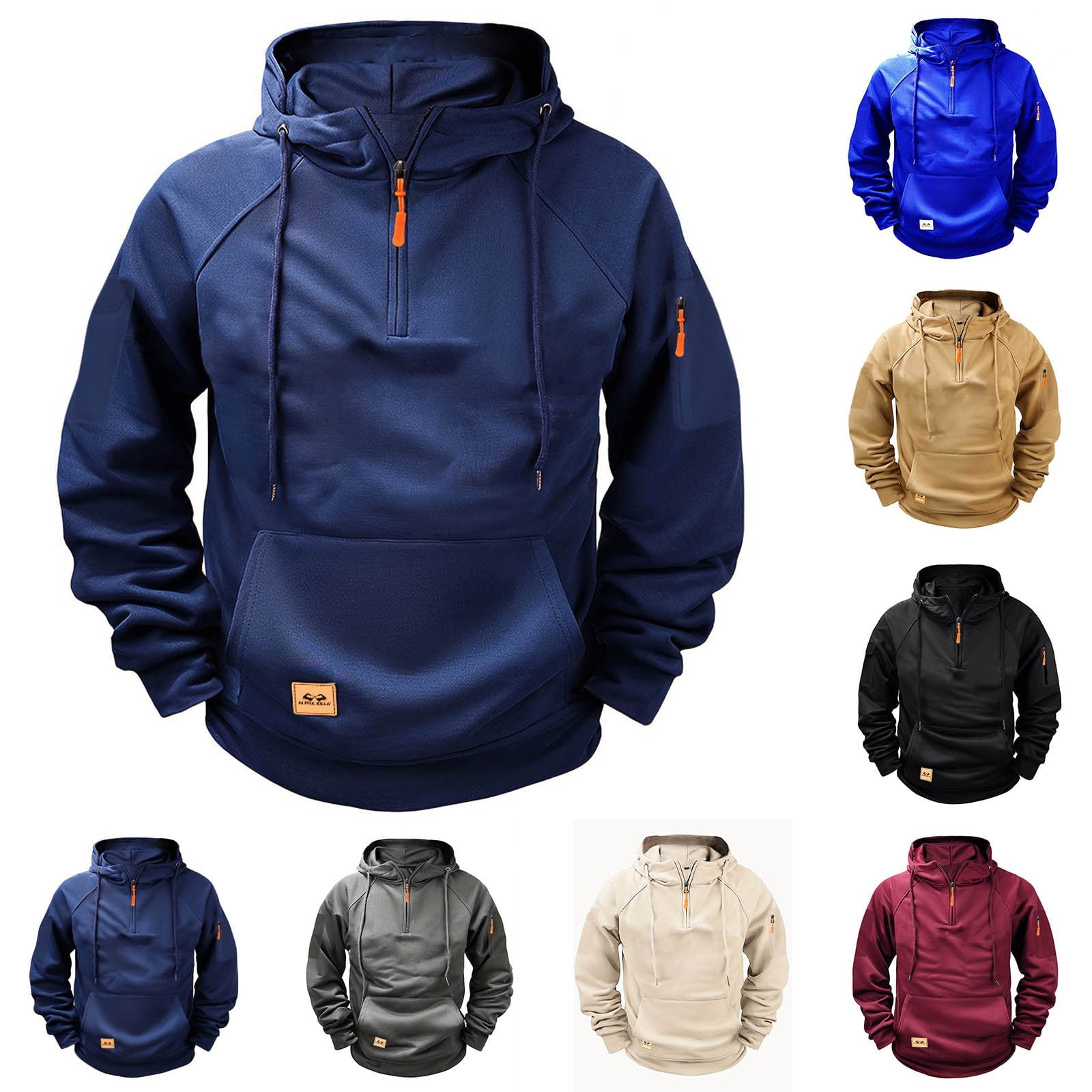Erkek Çocuk Logo Baskılı Beyaz Kapüşonlu Sweatshirt