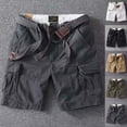 thumbnail image 1 of YOIAVAIOY Mens Cargo Shorts Trendy Work Shorts Casual Workout Shorts with Multi Pockets Khaki 31, 1 of 6