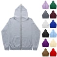 thumbnail image 1 of YOIAVAIOY Mens Solid Zip Up Hoodies Lightweight Athletic Fleece Hooded Sweatshirts Casual Daily Wear Outdoor Running Jackets Dark Gray S, 1 of 4