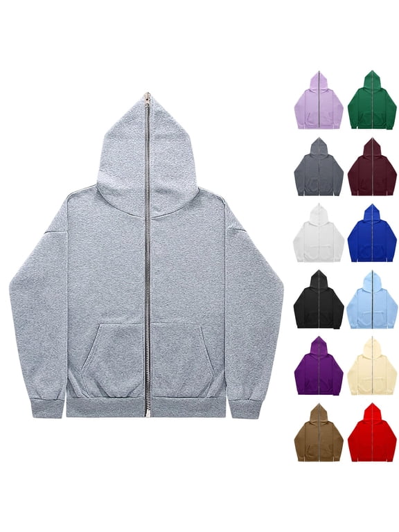 Mens Solid Zip Up Hoodies Lightweight Athletic Fleece Hooded Sweatshirts Casual Daily Wear Outdoor Running Jackets Red XL