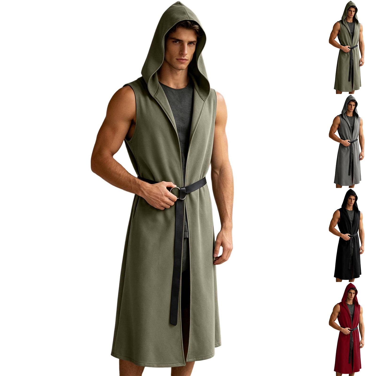 YOIAVAIOY Renaissance Vintage Halloween Costumes for Men Lace Up Stand