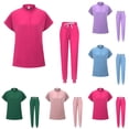 thumbnail image 1 of YOIAVAIOY Scrubs for Women Set V-Neck Scrub Top Jogger Scrub Pants for Women Comfy Scrubs with Multi Pockets Hot Pink M, 1 of 5