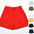 thumbnail image 1 of YOIAVAIOY Shorts for Women Elastic High Waisted Wide Leg Cotton Linen Shorts Casual Loose Comfy Summer Short with Pockets Navy M, 1 of 6