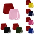 thumbnail image 1 of YOIAVAIOY Shorts for Women Lightweight Athletic Shorts High Waist Running Shorts Sporty Gym Elastic Workout Shorts Pink L, 1 of 9