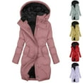 thumbnail image 1 of YOIAVAIOY Winter Coats for Women Plus Size Long Water-Resistant Puffer Coat Thicken Warm Zip Up Parka Jackets Outerwear with Hood Khaki XXXL, 1 of 9