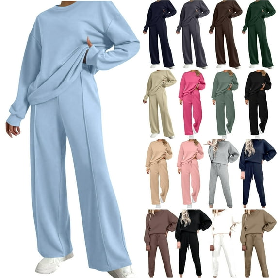 YOIAVAIOY Women 2 Piece Outfits Sweat Drawstring Sets Oversized Sweatsuit Casual Lounge Matching Set Tracksuit Fall Clothes Gray XXXL