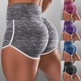 thumbnail image 1 of YOIAVAIOY Women Workout Shorts Tummy Control Butt Lifting High Waist Short Leggings Athletic Gym Yoga Pants with Pockets Pink M, 1 of 6