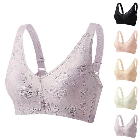 YOIAVAIOY Women's Breathable Wireless Bra Solid Color Lift Support Everyday Casual Lingerie Yellow 36