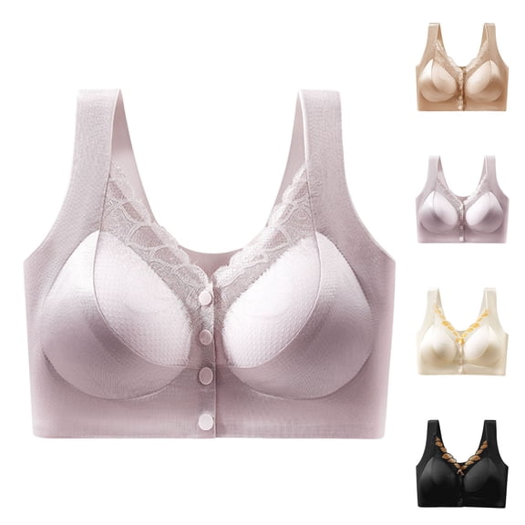 YOIAVAIOY Women's Everyday Wireless Bra Lightweight Breathable Supportive Lift Comfort Wear Khaki M