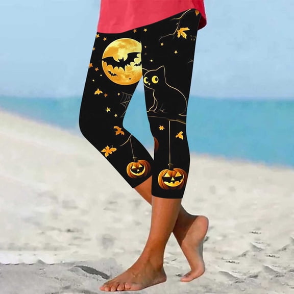 YOIAVAIOY Women's High Waisted Capris Buttery Soft Yoga Pants Non See Through Workout Tights Athletic Running Capri Leggings Multicolor#4 XXXL