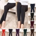 thumbnail image 1 of YOIAVAIOY Womens Solid Cotton Leggings Winter Warm Ankle Length Tights Workout Running Riding Yoga Pants Navy, 1 of 1