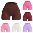 thumbnail image 1 of YOIAVAIOY Womens Workout Shorts High Waisted Seamless Gym Shorts Yoga Running Biker Sport Shorts Coffee M, 1 of 6