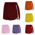thumbnail image 1 of YOIAVAIOY Womens Yoga Shorts Elastic Waist Comfy Athletic Dolphin Shorts Running Cycling Workout Gym Shorts with Pockets Pink XL, 1 of 9