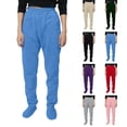 thumbnail image 1 of YOIAVIAOY Lounge Pants Women Footed Sweatpants Elastic Waist Soft Footing Pajamas Pant Warm Drawstring Jogger Bottoms Sleepwear Blue L, 1 of 8