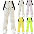 thumbnail image 1 of YOIAVIAOY Womens Snow Pants Detachable Windproof Waterproof Bib Insulated Winter Warm Pant Pink M, 1 of 6