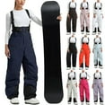 thumbnail image 1 of YOIAVIAOY Womens Snow Ski Pants Overalls Waterproof Athletic Bibs Workout Casual Winter Warm Bib Purple S, 1 of 7