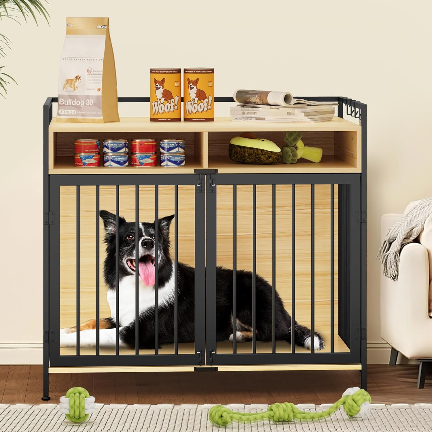 Gallery Detail: Yojfotoou Large Dog Crate Furniture With Drawers Storage And 4