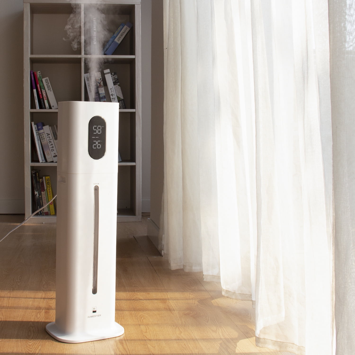 YOKEKON 8L Large Ultrasonic Top Fill Humidifier for Bedroom Large Room