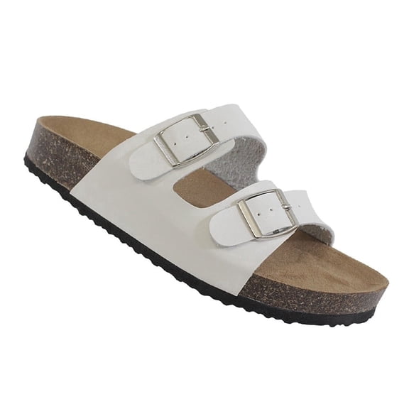 YOKI GIAN-91 Women's Slip On Double Buckle Cork Footbed Sandal