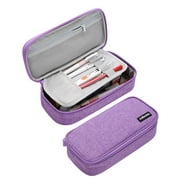 YOKUMA Pencil Case,Large Capacity Pencil Pouch,Aesthetic Zipper Pencil Box, Back to School Supplies for College Student Teen Adults, Purple