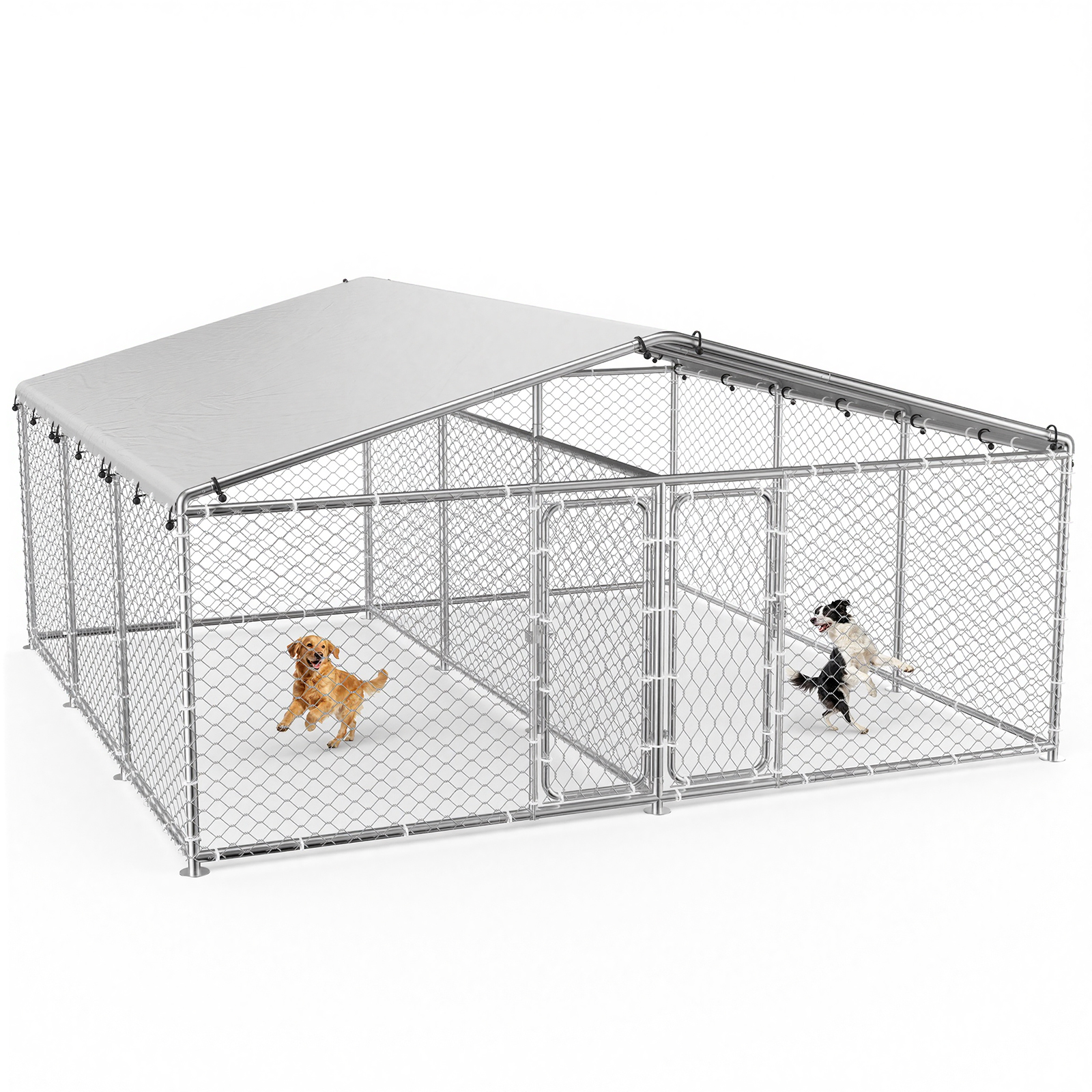 Photo inspiration: Picture Idea: Yokwok 15 3X15 3Ft Heavy Duty Outdoor Double Dog Kennel