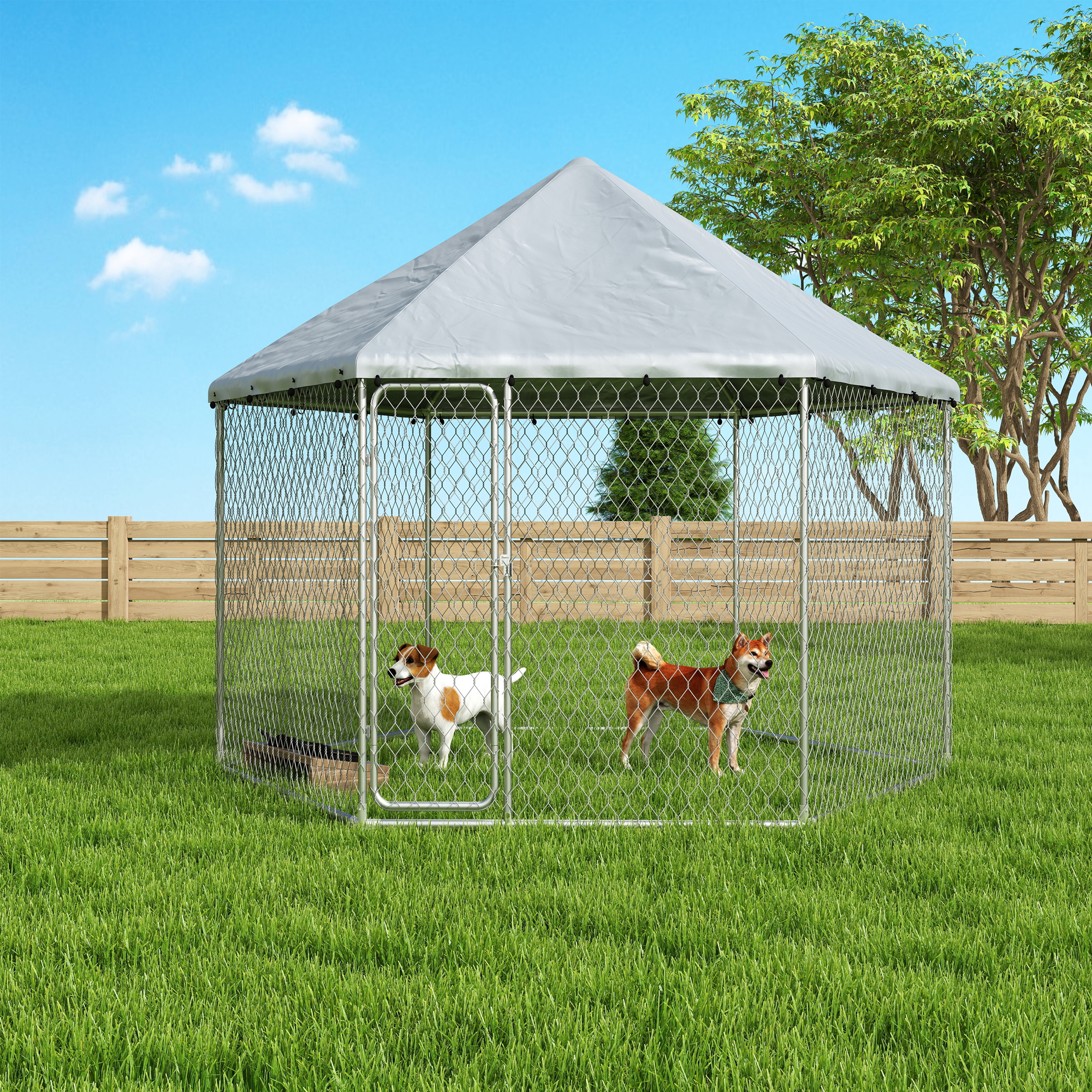 Yokwok 7 3X7 3 Ft Extra Large Outdoor Dog Kennel Photo Inspiration