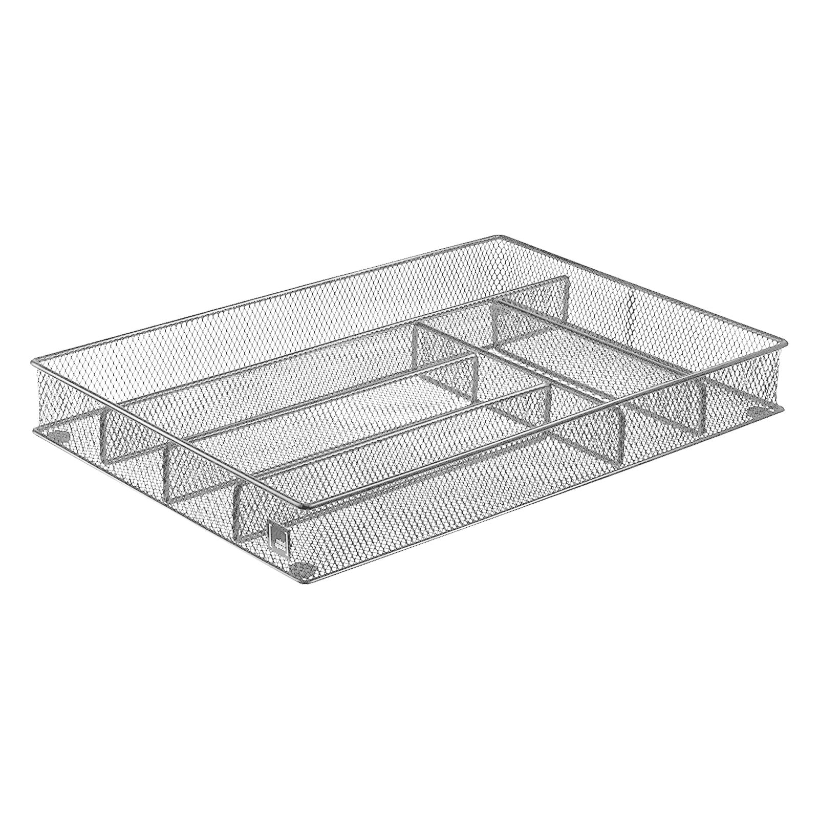 YOLAI 5 Compartments Flatware Tray for Drawer Kitchen Utensil