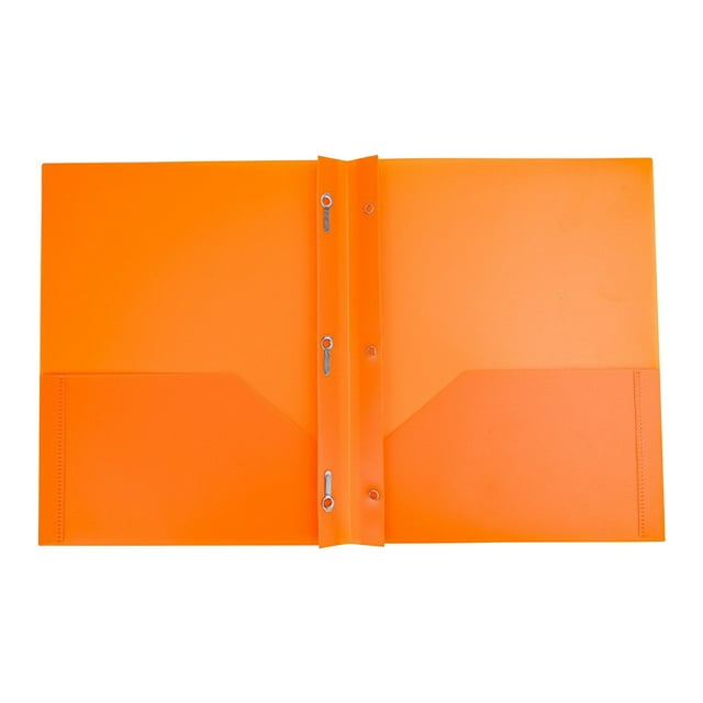YOLAI Dunwell Colored Plastic Folder With Pockets And Prongs (Assorted