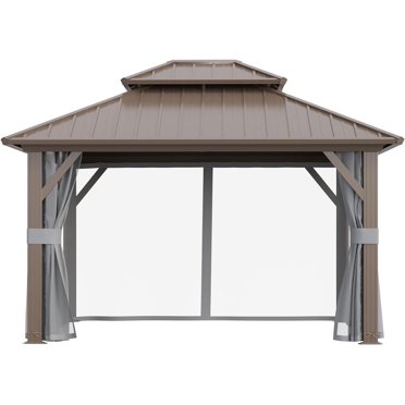 Gazebo Universal Replacement Privacy Curtain - Hugline 10' X 10' Gazebo