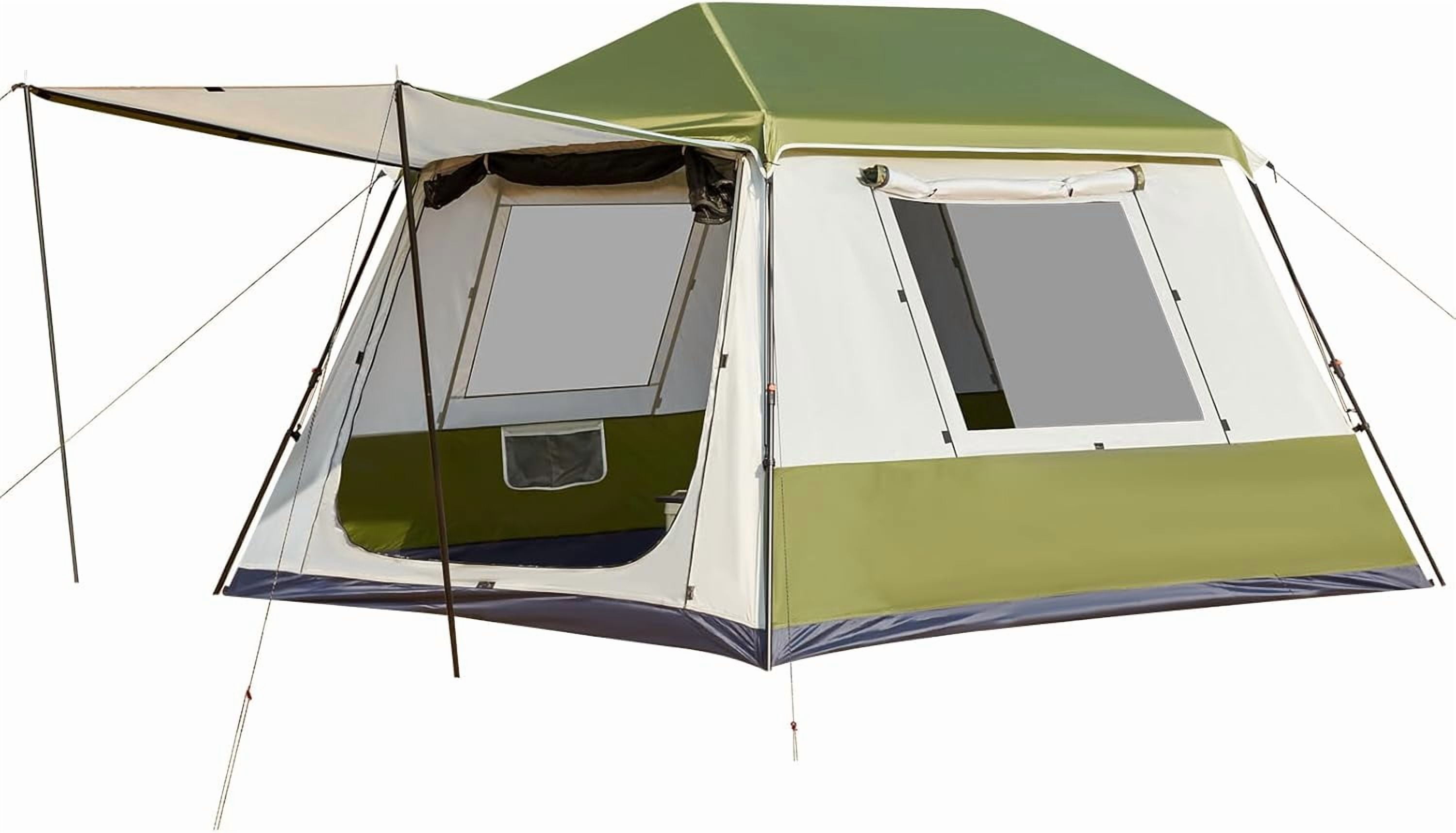 BLACKDOG, Family Camping Tent, Automatic Quick-opening Black Vinyl