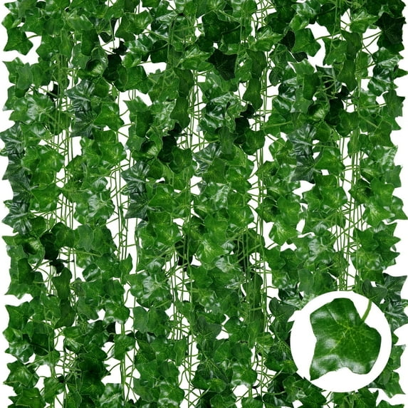 YOLETO 24 Pack Artificial Ivy Garland, 165Ft Fake Ivy Vines for Home Decor, Faux Hanging Plants for Indoor Outdoor Greenery Aesthetics Decoration