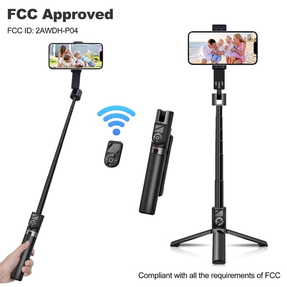 YOLETO Selfie Stick Phone Tripod Stand with Remote, Extendable Aluminum Pocket Tripod for Cell Phone 4-7" Lightweight Travel Phone Stand for Iphone & Andriod Cell phone