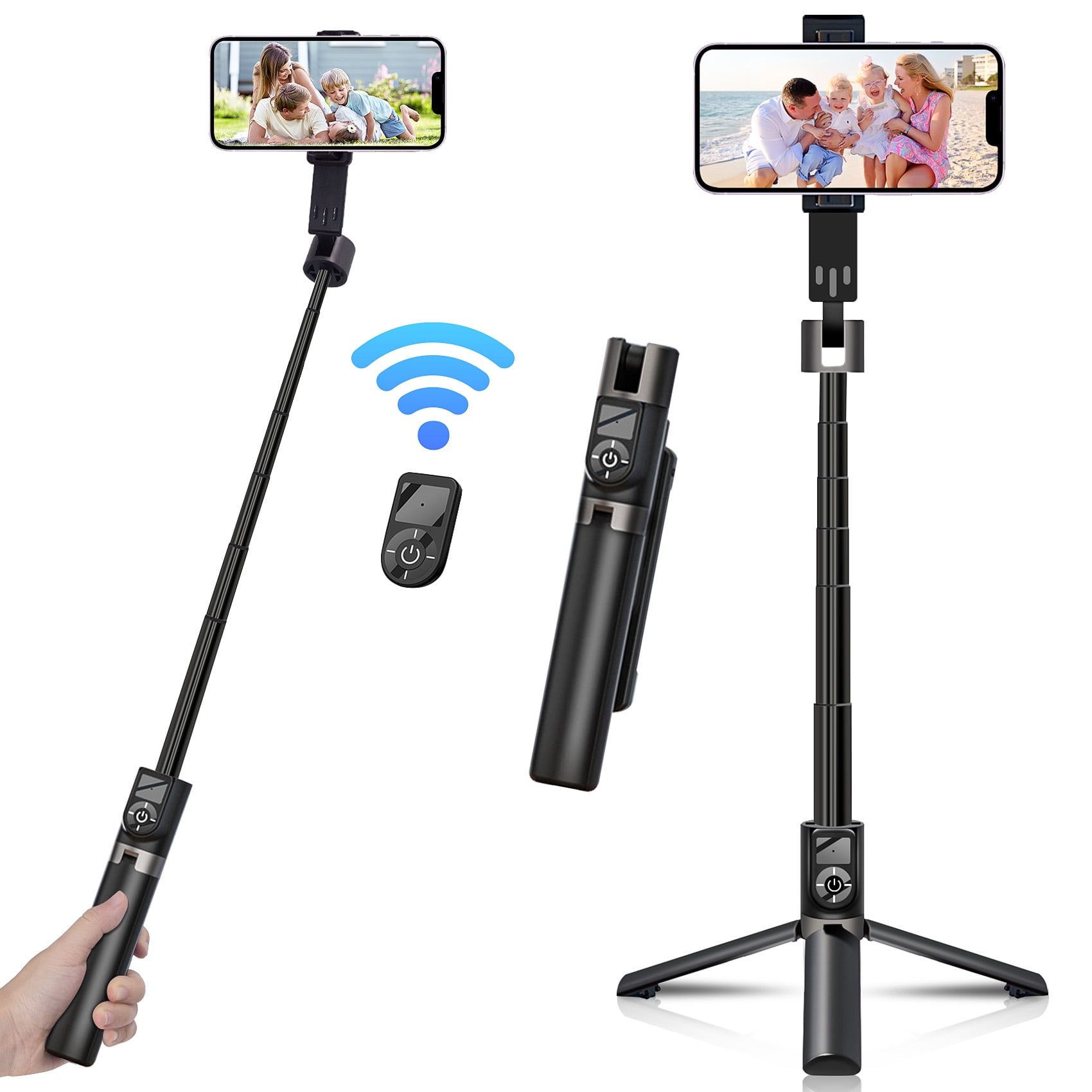 Cell Phones And Selfie Stick Stock Photo - Download Image Now - Tripod,  Smart Phone, Mobile Phone - iStock